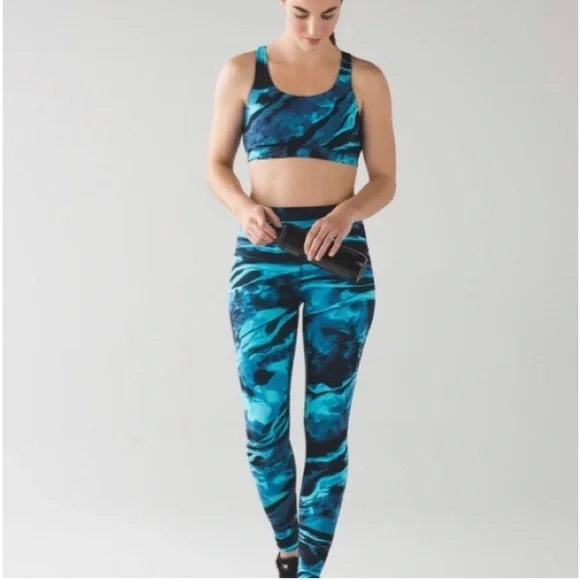 lululemon athletica Blue Patterned Leggings - Picture 9 of 16